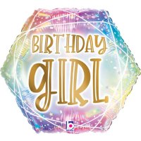 Birthday Girl Gem Stone 18" Foil Balloon
