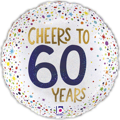 Cheers to 60 Years 18" Foil Balloon