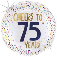 Age Cheers to 75 Years 18" Foil Balloon