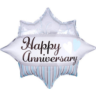 Happy Anniversary Star Jr Shape 18" Foil Balloon