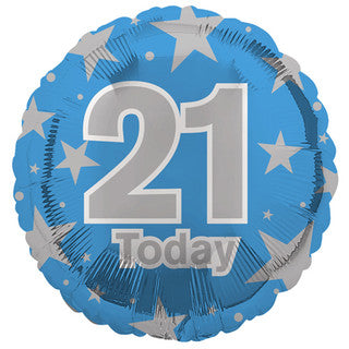 Age 21 Sparkle/ Stars 18" Foil Balloon