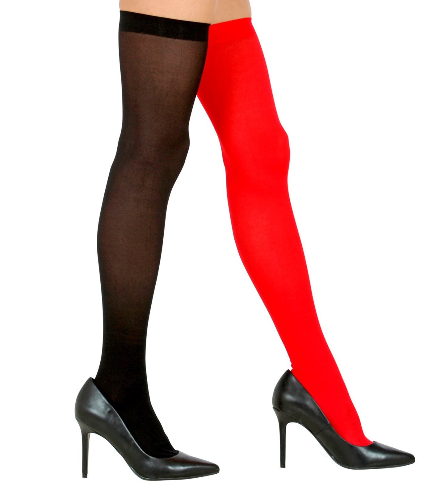 Red and Black Hold Up Stockings