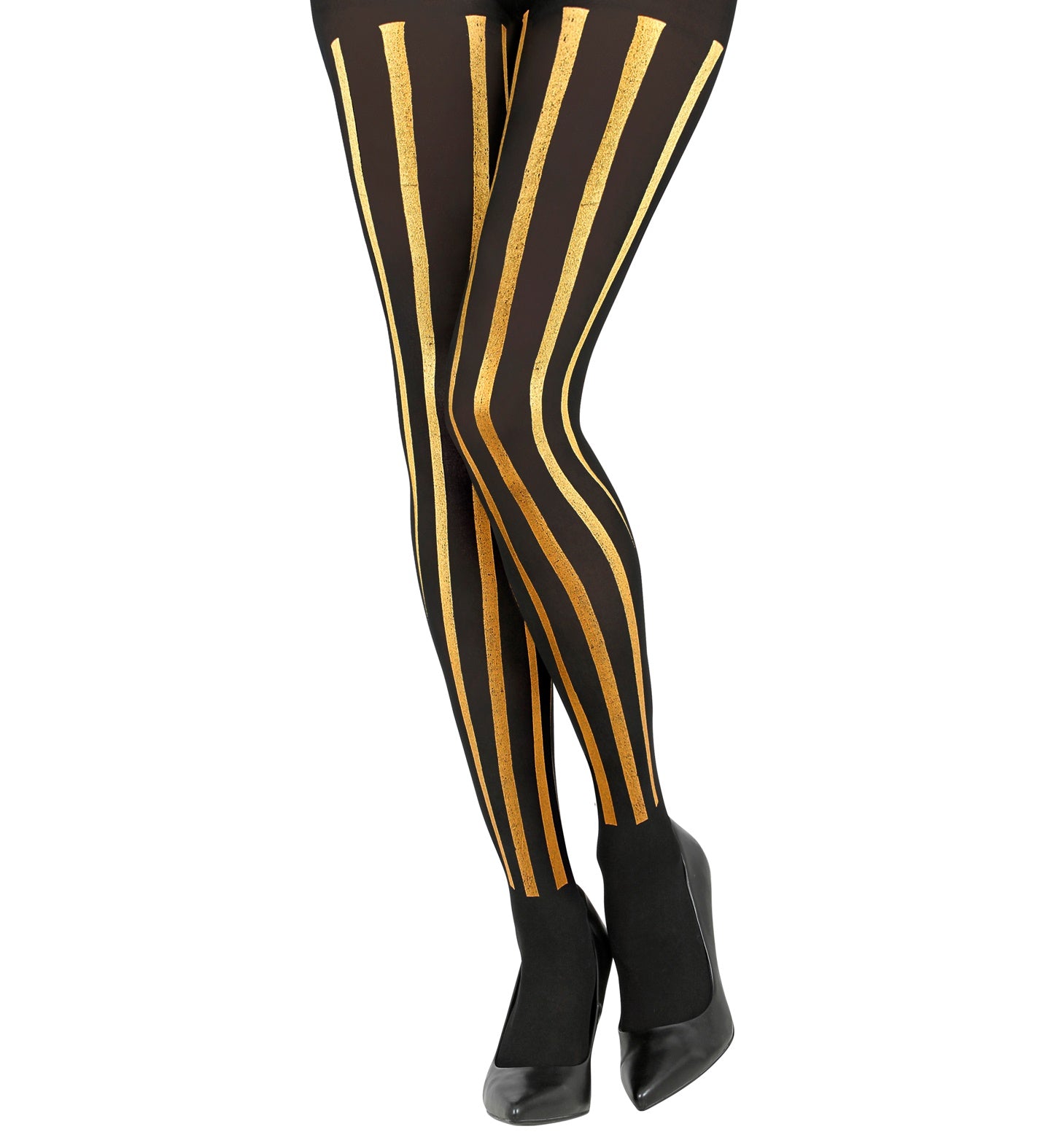 Black and Gold Striped Tights