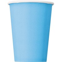 Powder Pale Blue Paper Cups - 8pkt