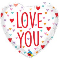 Love You Cute Hearts 18" Foil Balloon