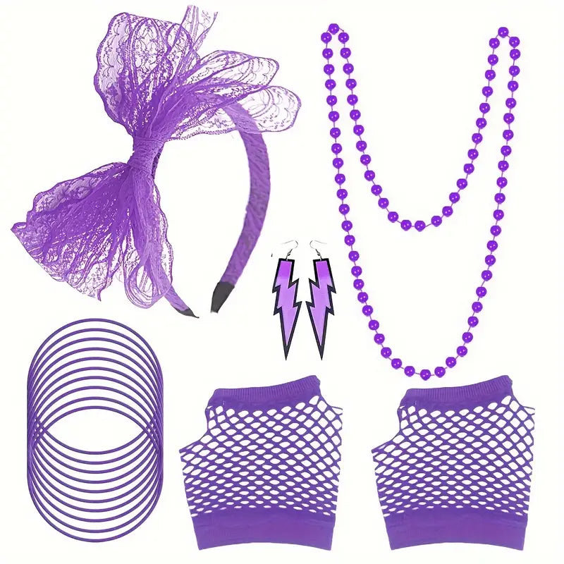 80's Retro Girl Instant Kit Purple