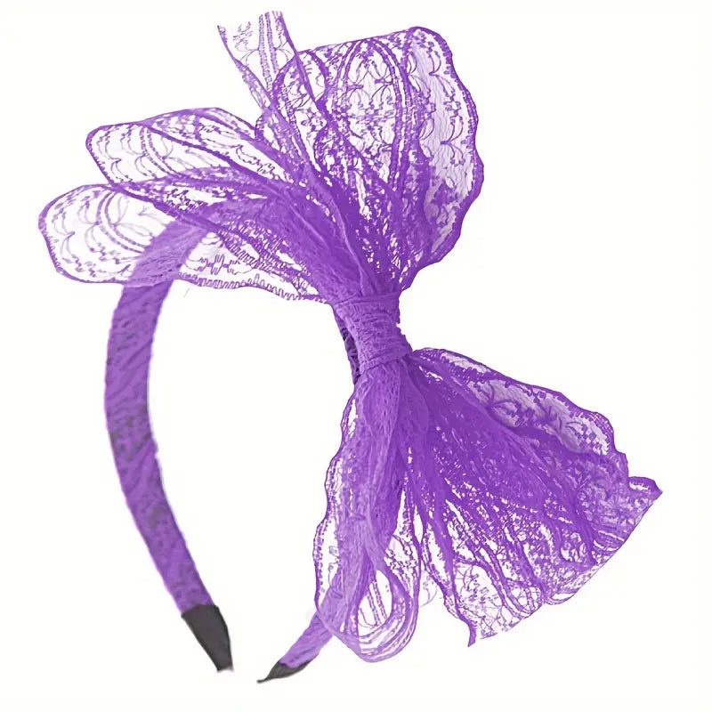 80's Lace Bow Headband