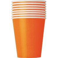 Orange Paper Cups - 8pkt