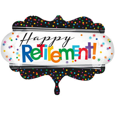 Happy Retirement Star Supershape Foil Balloon
