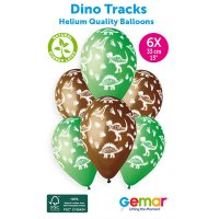 Dinosaur Tracks Latex Balloon 6 Pack