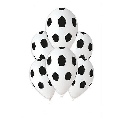 Football Latex Balloons - 25/ 6 Pack (Available in Singles)