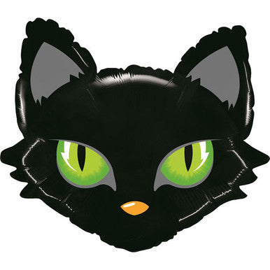Green Eyed Cat Supershape Foil Balloon