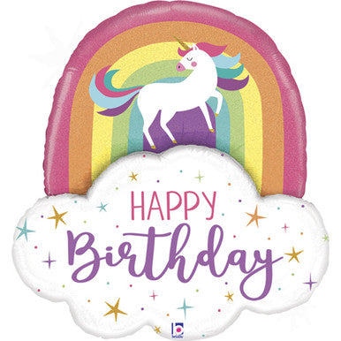 Happy Birthday Unicorn Supershape Foil Balloon