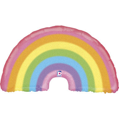 Glitter Rainbow Supershape Foil Balloon