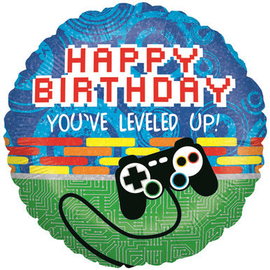 Leveled Up Gamer 18" Foil Balloon