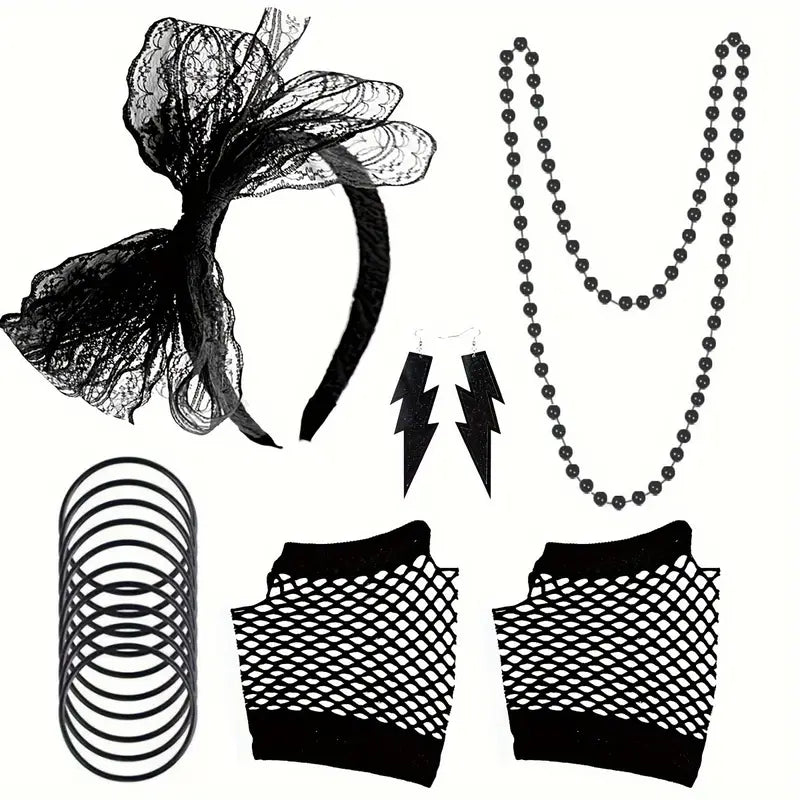 80's Retro Girl Instant Kit Black