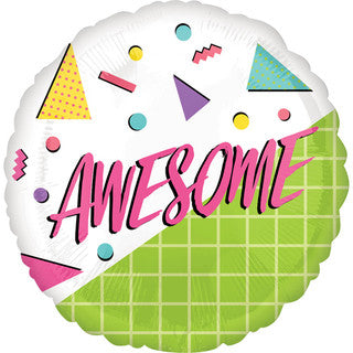 Awesome 80's/90's 18" Foil Balloon