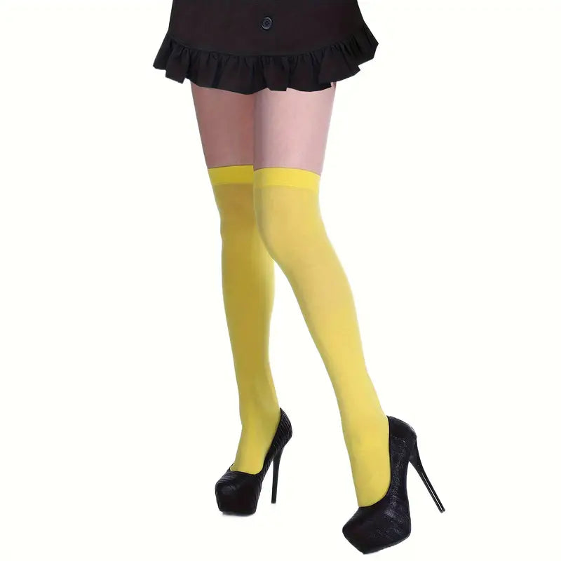 Plain Stockings Yellow