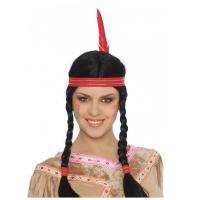 Indian Plait Wig with Feather