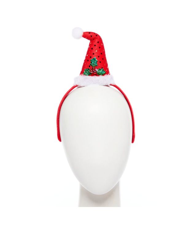 Mini Santa Hat on Headband