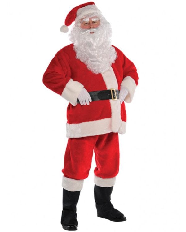 Plush Santa Claus with Wig Costume
