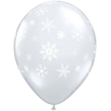 Clear Snowflake 11'' Latex Balloons 50 Pack