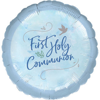 First Holy Communion Dove 18" Foil Balloon