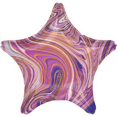 Marble Star 18" Foil Balloon