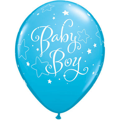 Baby Boy 11" Latex Balloons 25/ 6 Pack (also available in singles)