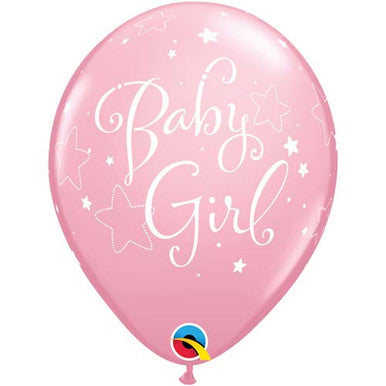 Baby Girl 11" Latex Balloons 25/ 6 Pack (also available in singles)