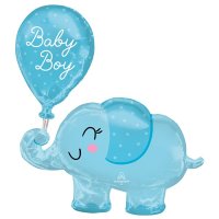 Baby Girl/ Boy Elephant Supershape Foil Balloon