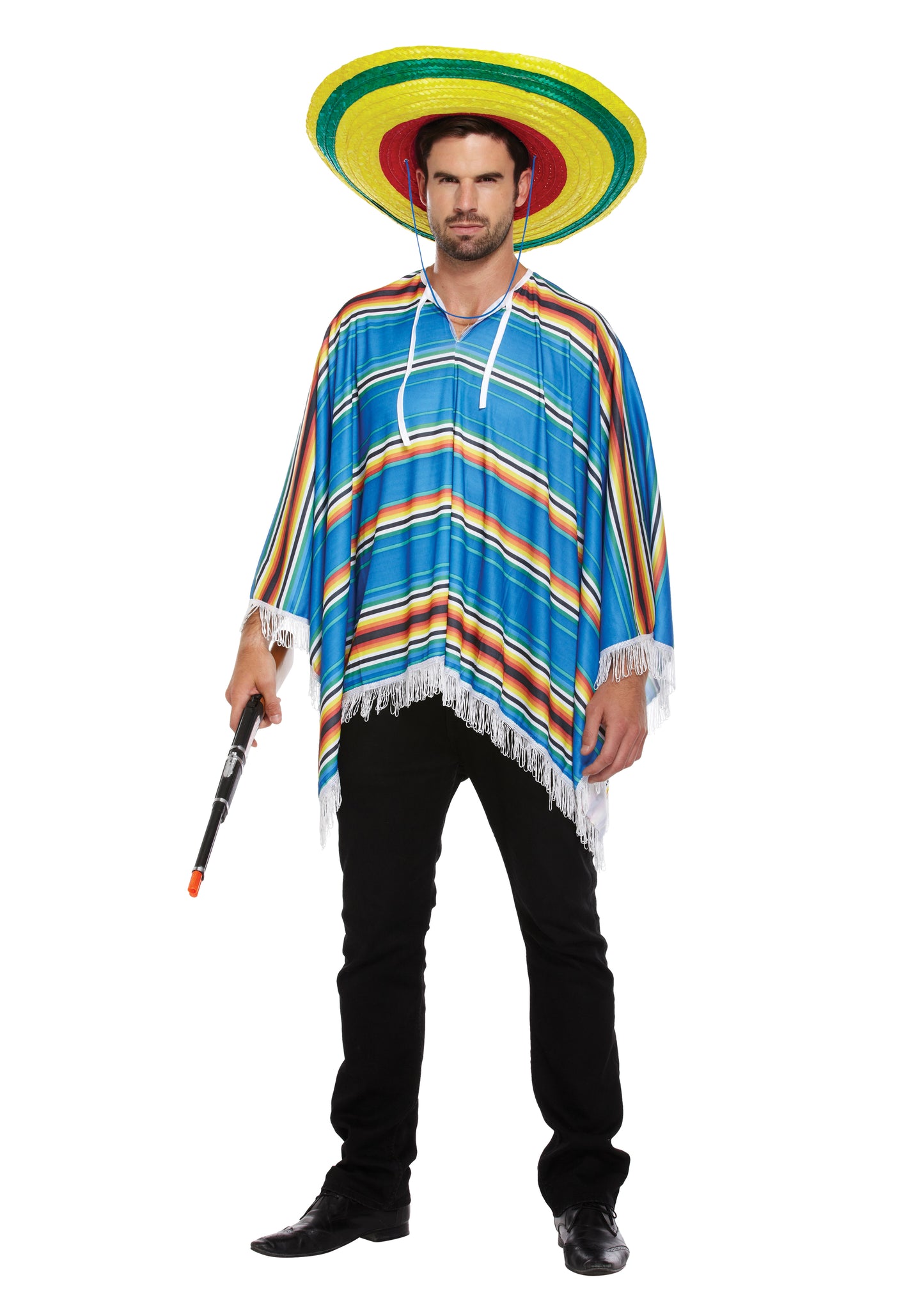 Mexican Poncho Blue Costume
