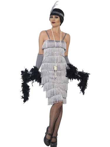 Flapper Silver Long Costume