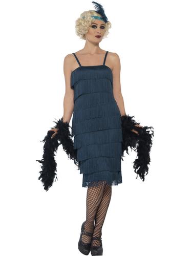 Flapper Teal Long Costume
