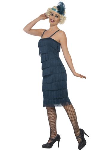 Flapper Teal Long Costume