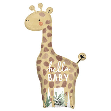 Hello Baby Giraffe Supershape Foil Balloon