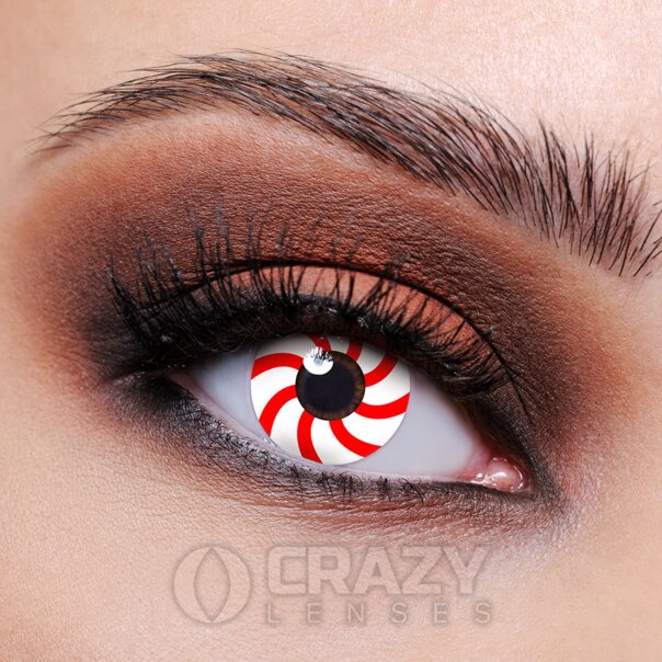 Eye Fusion Candy Cane Contact Lenses- 1 Month Use