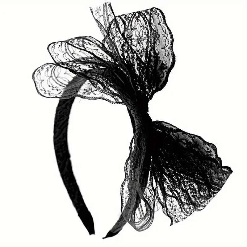 80's Lace Bow Headband