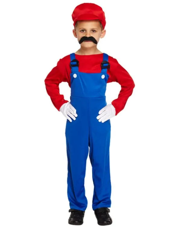 Plumber Boy Red Child Costume
