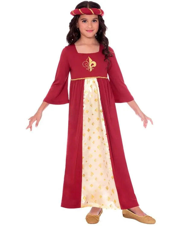 Tudor Princess Red Child Costume
