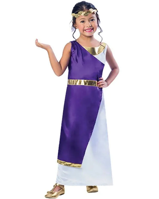Purple Roman/ Greek Goddess Child Costume
