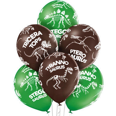 Dinosaur Fossils Latex Balloons - 50 Pack (Available in Singles)