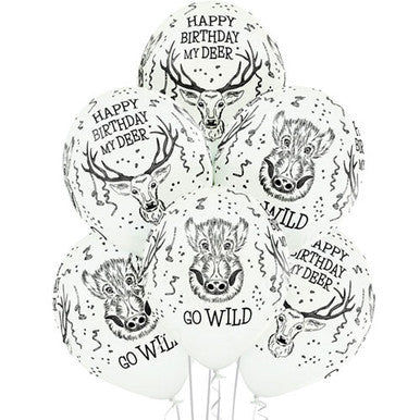 Woodland Birthday 11'' Latex Balloons 6 Pack