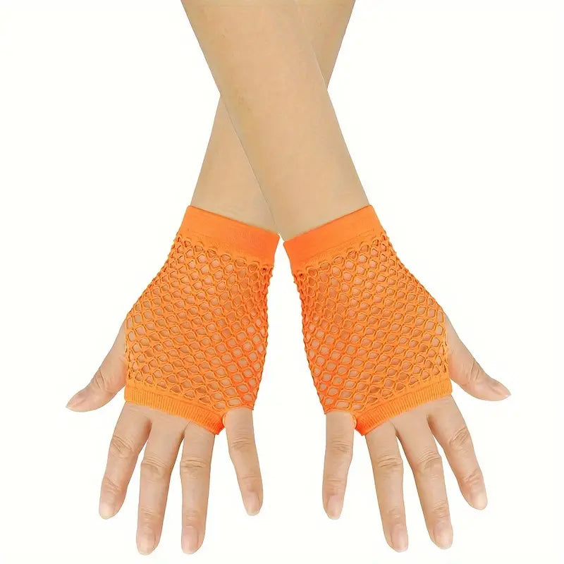 80's Fishnet Gloves Short