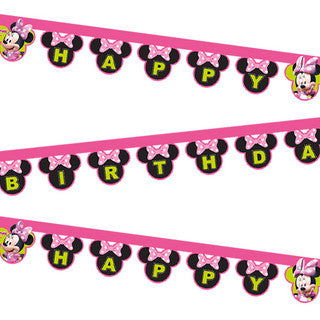 Happy Birthday Minnie Mouse Letter Banner