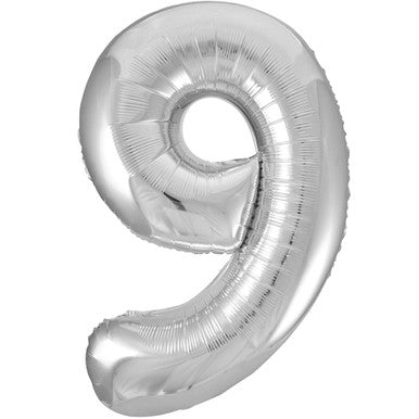 Giant Foil Number Balloon Silver