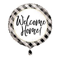 Welcome Home Chequered 18" Foil Balloon