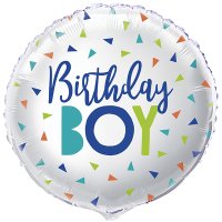 Birthday Boy Confetti 18" Foil Balloon