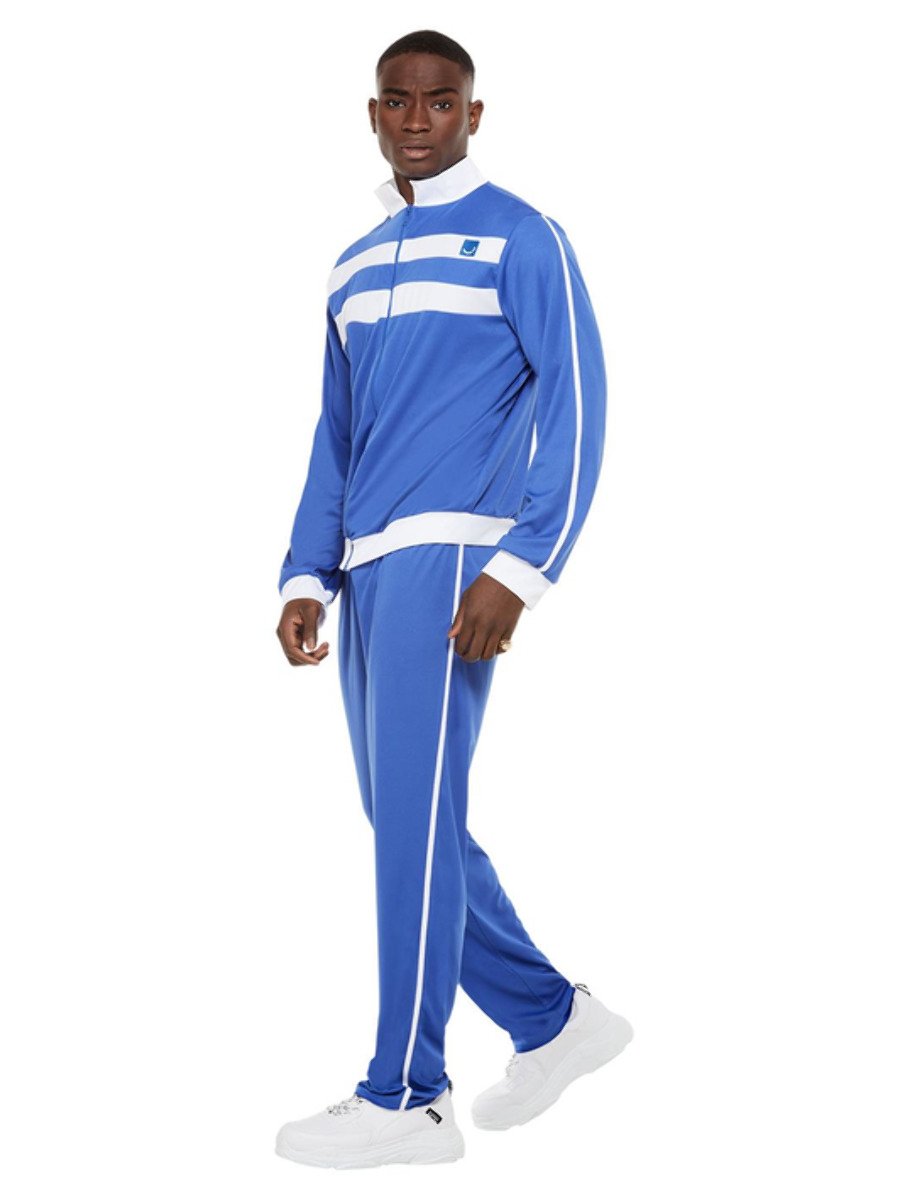 Scouser Tracksuit Shell Suit Blue Costume