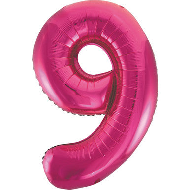 Giant Foil Number Balloon Hot Pink